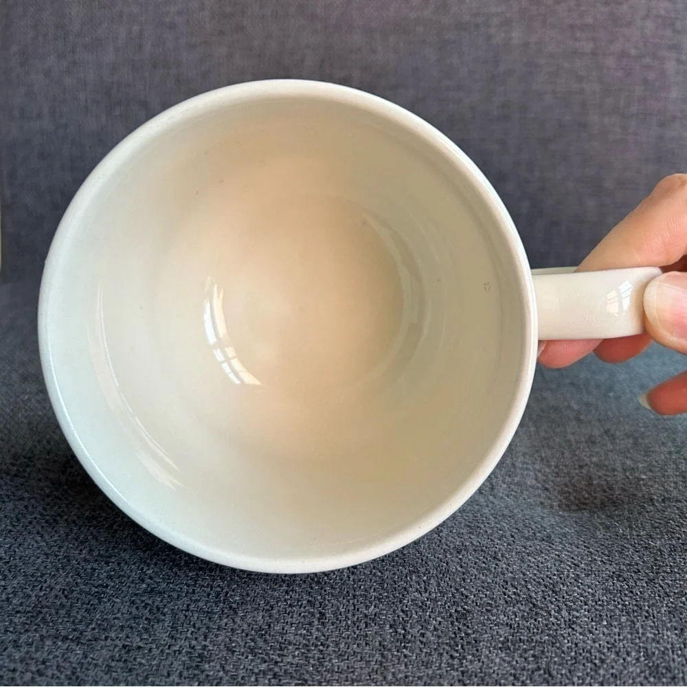 “CHOCOLAT” Coffee Mug, Ivory, Cream, Tan, Brown, 16 oz